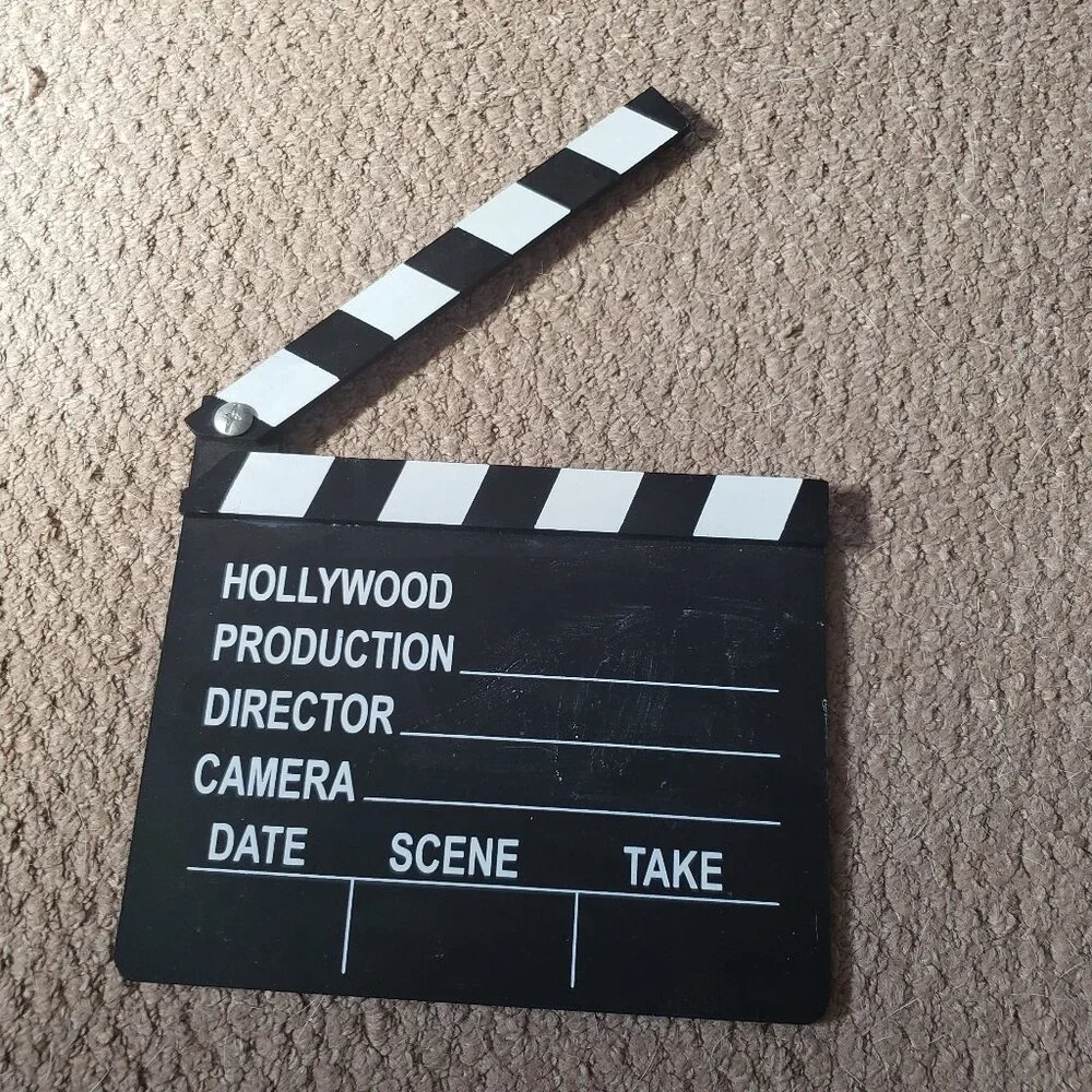 Movie clap board prop decor